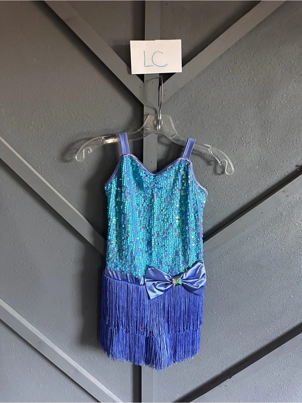 Blue Sequin Fringe Costume LC